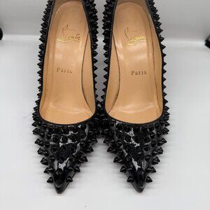 Christian Louboutin Black Patent Spiked Pumps | Size 6.5 | Excellent Condition
